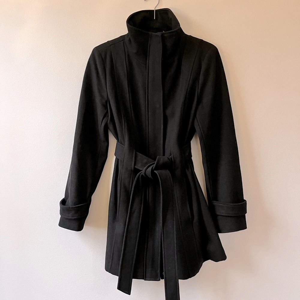 Calvin Klein Tie Belt Coat